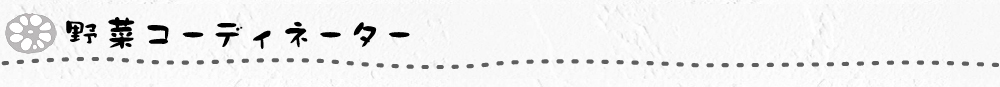 野菜コーディネーター